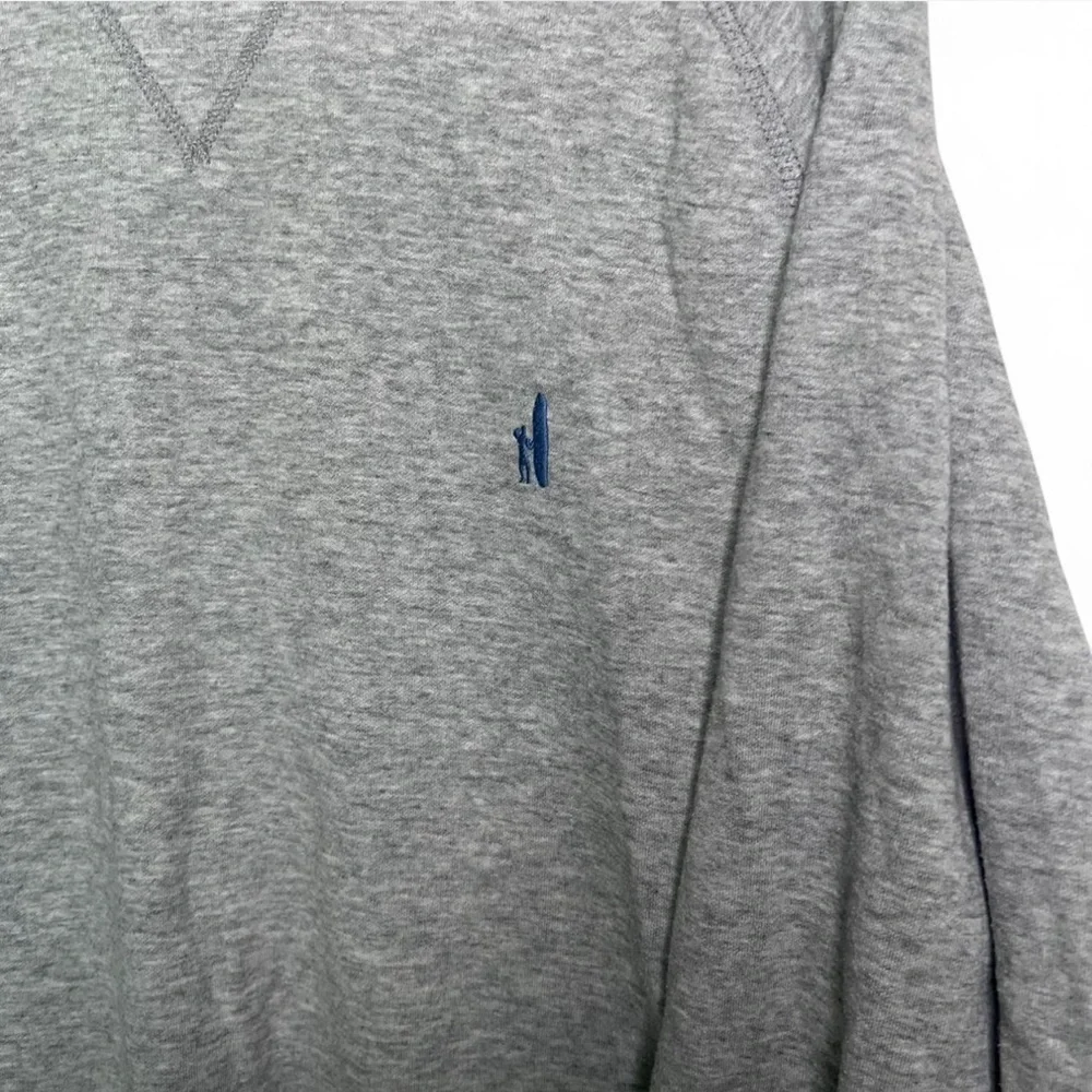Johnnie-O Gray Crewneck Sweatshirt XL Cotton Blend Logo Pullover - Picture 2 of 5